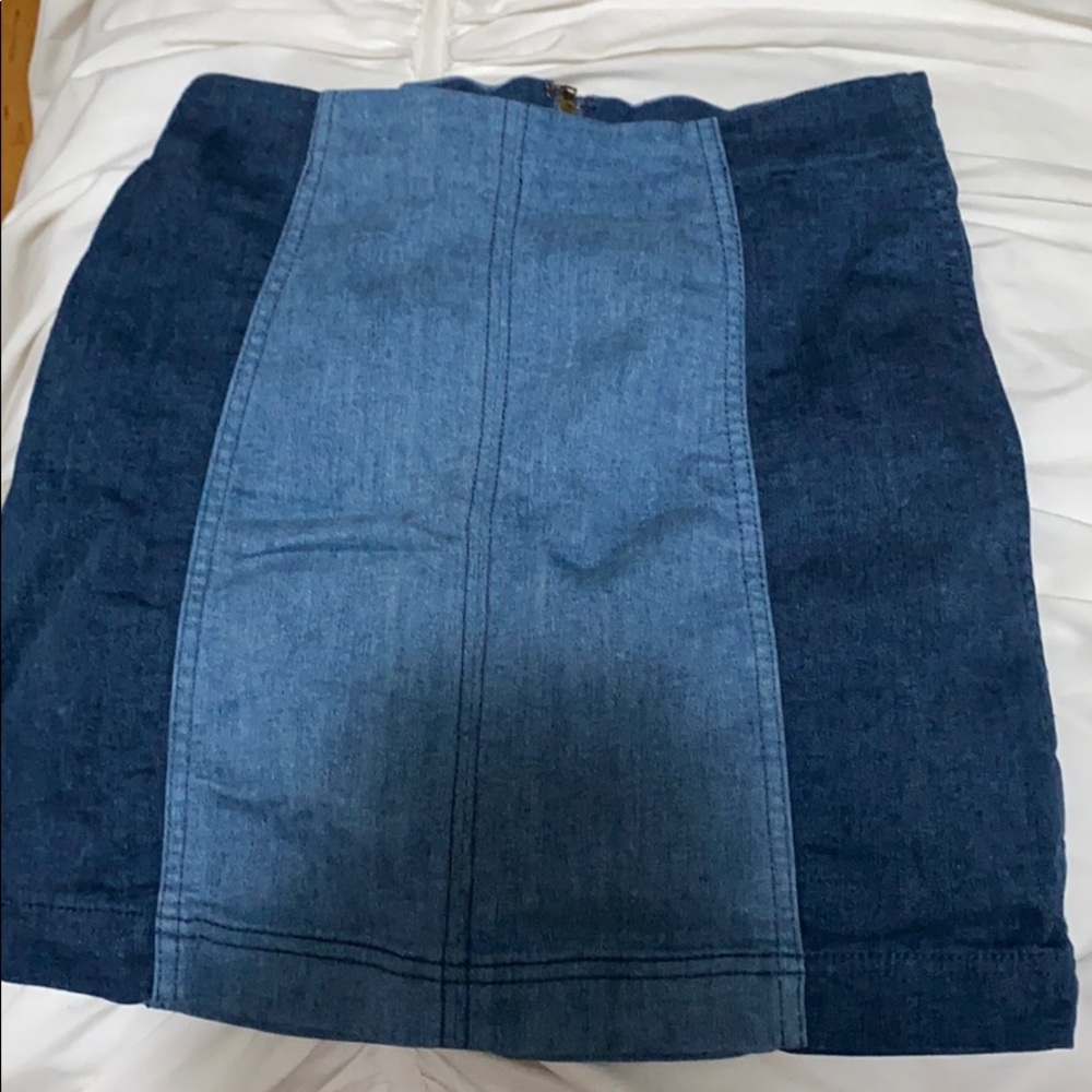 Free people tight denim skirt